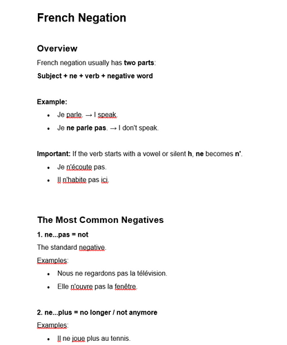 French Negation