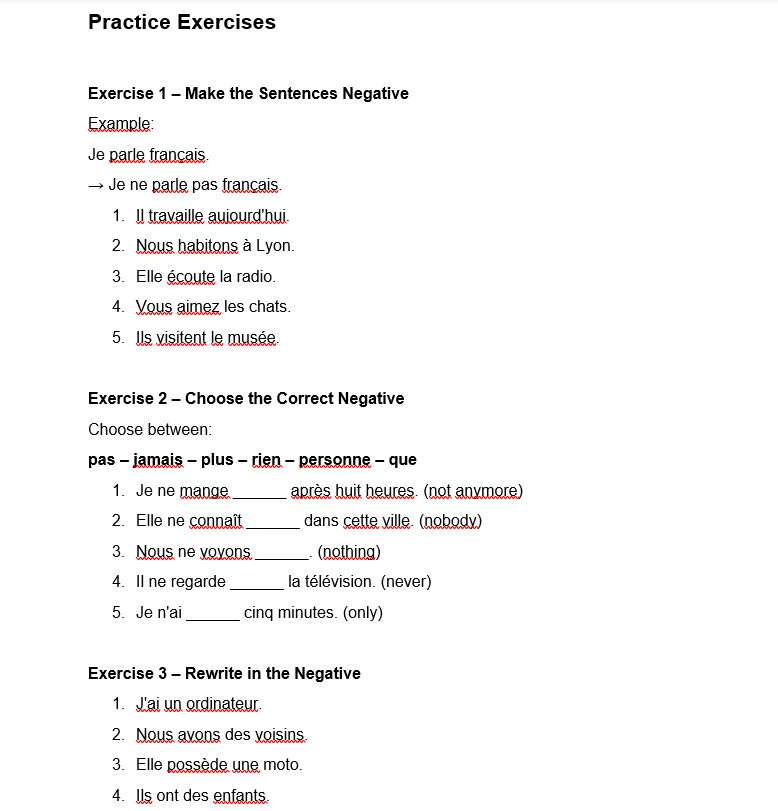 French Negation